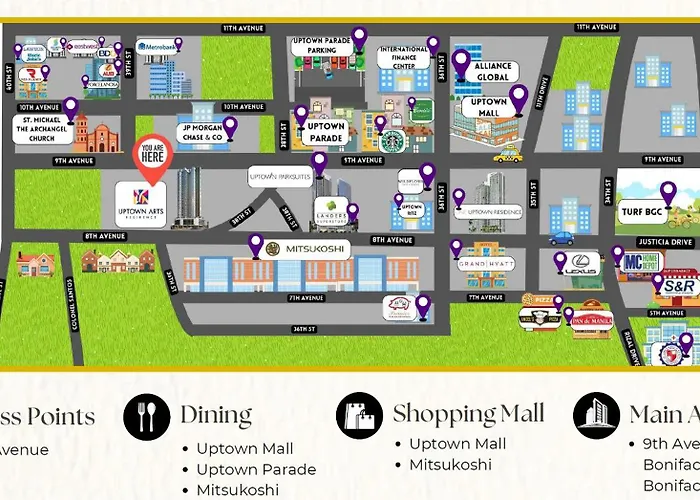 Bgc With Free Parking & Balcony Near Uptown Mall Manila